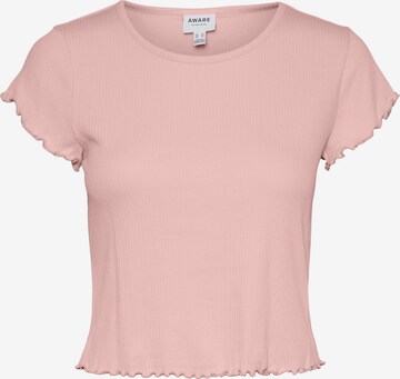 T-shirt Aware en rose : devant