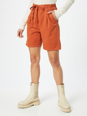 Loosefit Pantaloni con pieghe di ESPRIT in marrone: frontale