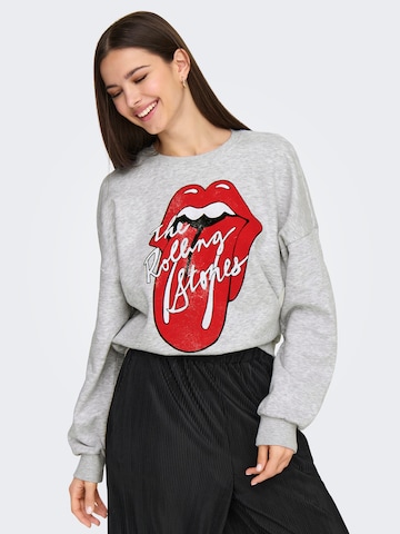 ONLY Свитшот 'ONLROLLING STONES' в Серый