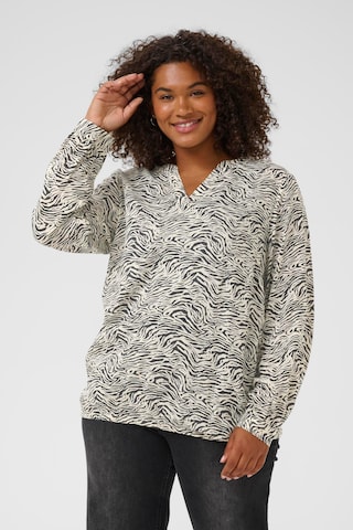 KAFFE CURVE Blus 'KCDiana' i svart: framsida