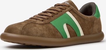CAMPER - Sapatilhas baixas 'Pelotas Soller' em castanho: frente