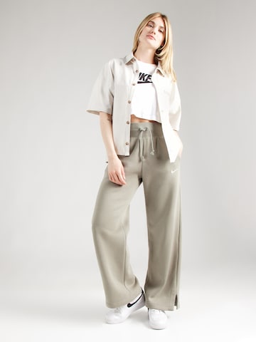 NIKE Wide Leg Hose 'Phoenix Fleece' in Grün