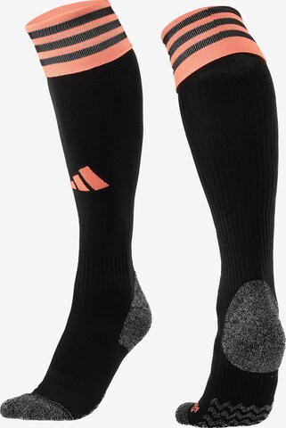 FC BAYERN MÜNCHEN Soccer Socks 'Allianz 23-24' in Black: front