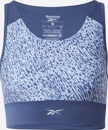 Reebok Bustier Sport bh in Blauw: voorkant