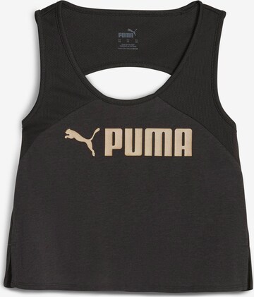 PUMA - Top deportivo en negro: frente