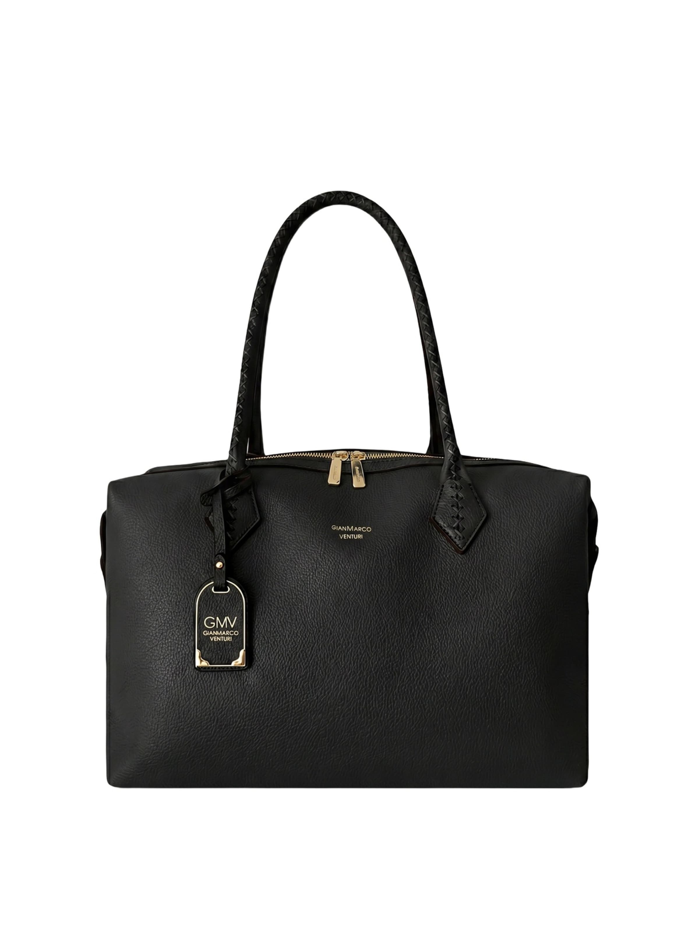 Borsa a spalla di GianMarco Venturi in nero: frontale