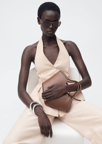 MANGO Vest 'Miso' in Beige
