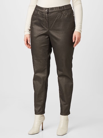 SAMOON Slim fit Jeans 'Betty' in Brown: front