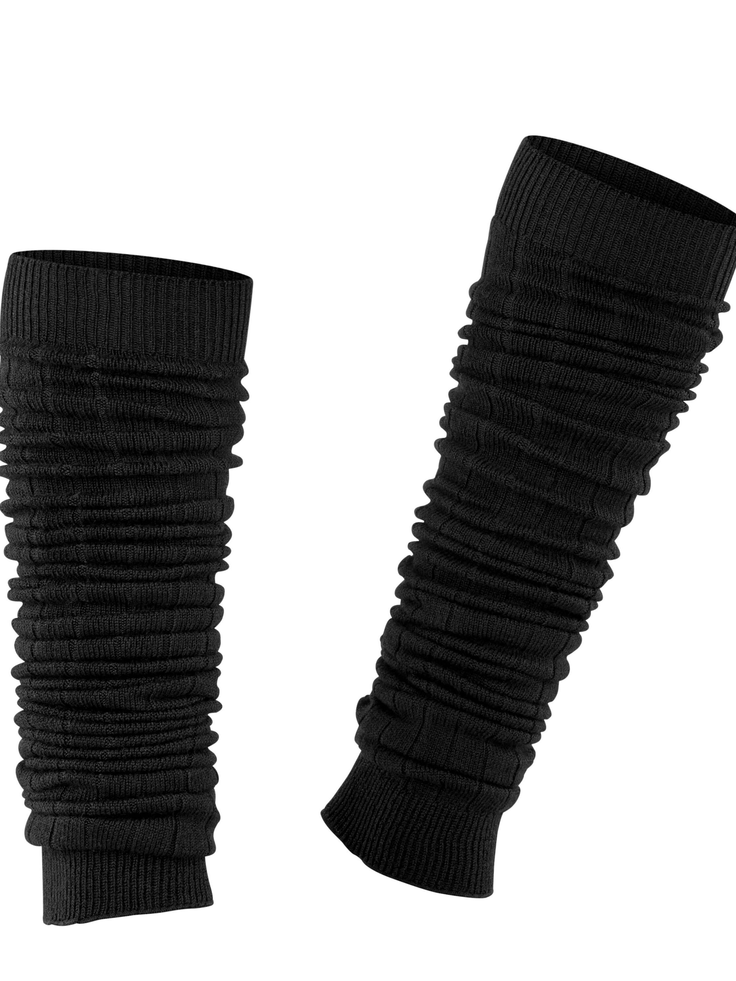 ESPRIT Leg Warmers 'Rib' in Black