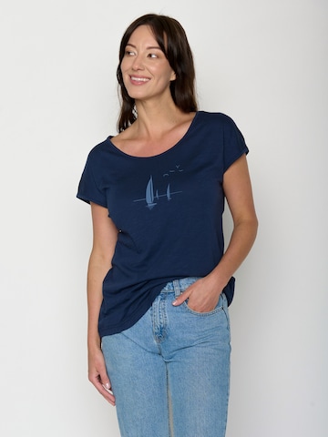 GREENBOMB Shirt 'Cool Sailling Vessel' in Blauw: voorkant