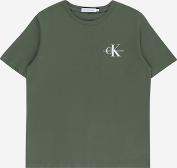 Tricou de la Calvin Klein Jeans pe verde: față