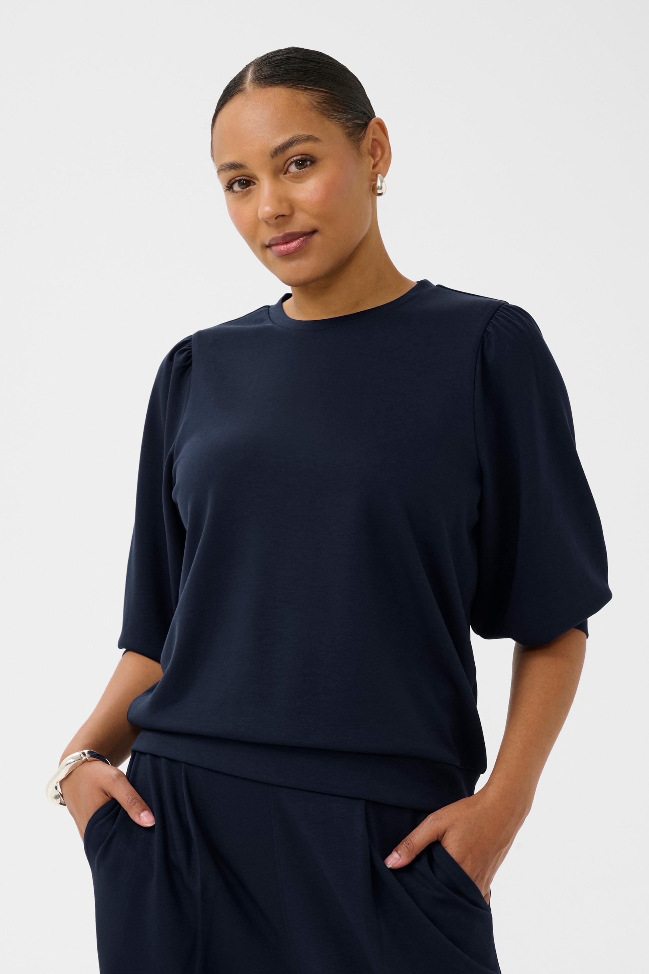 Kaffe Bluzka sportowa 'KAannie' w kolorze niebieski: przód