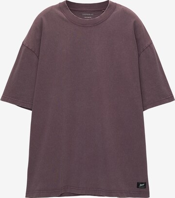 T-Shirt Pull&Bear en violet : devant