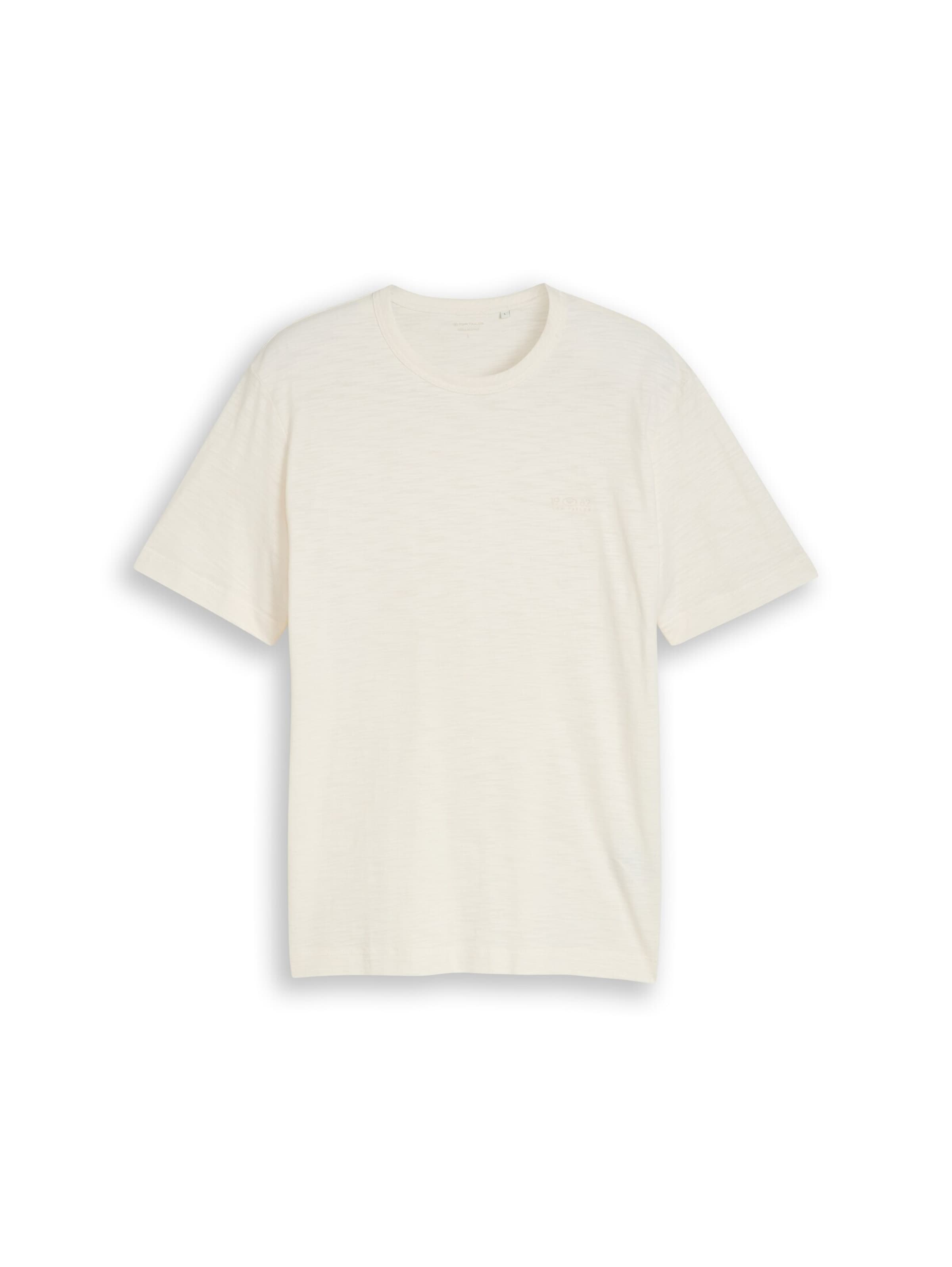 T-Shirt TOM TAILOR en blanc : devant