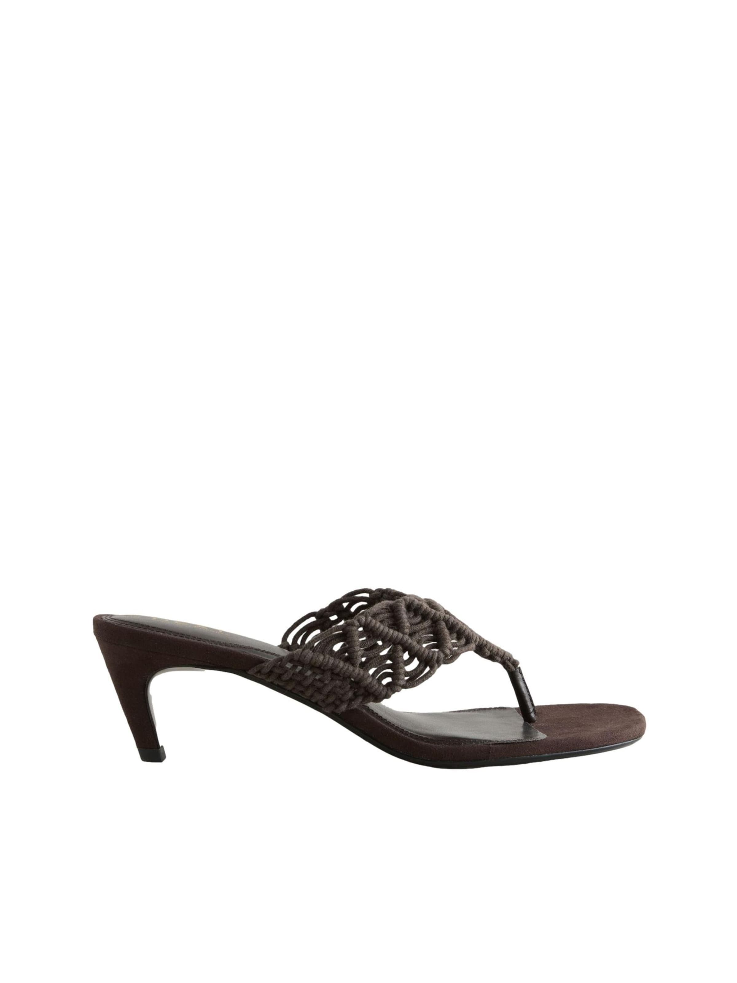 Next T-bar sandals in Brown: front