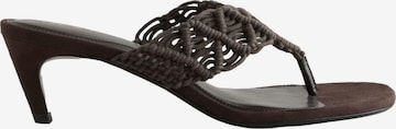 Next T-bar sandals in Brown: front