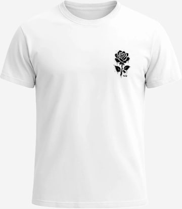 Neverless Shirt 'Graffiti Rose' in White: front