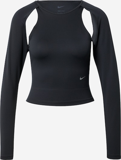 NIKE Funktionsbluse i lysegrå / sort, Produktvisning