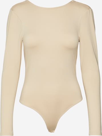 VERO MODA Shirt bodysuit in Beige: front
