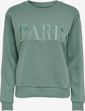 JDY Sweatshirt 'Paris' in Green: front