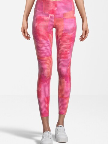 Skinny Pantalon de sport 'RADDA' FILA en rose : devant