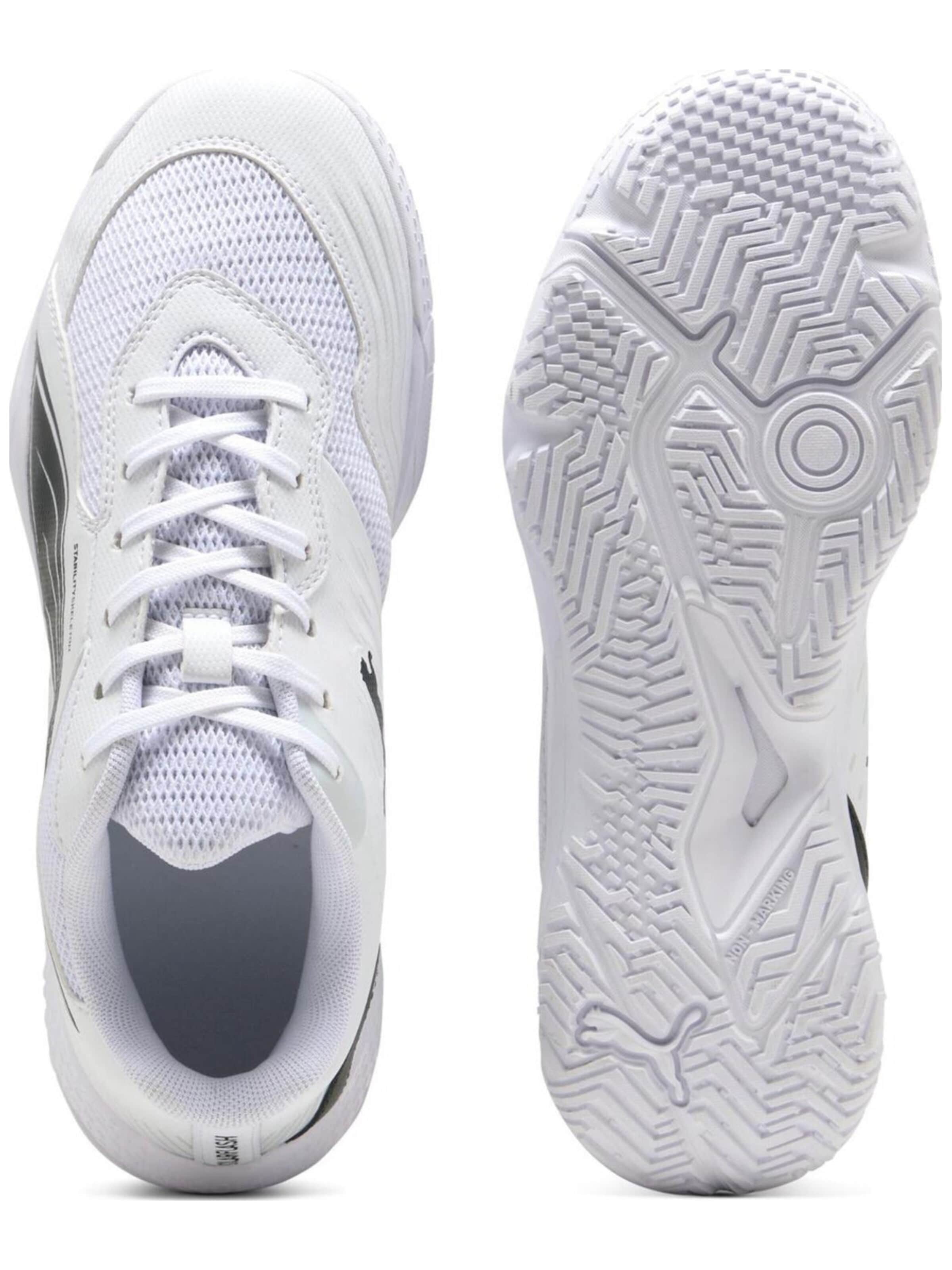 PUMA - Zapatillas de fútbol 'Puma Solarflash III Jr Team' en blanco
