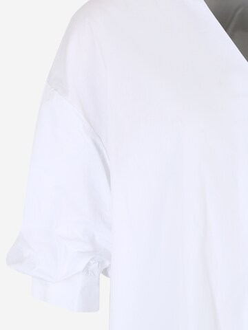 Nasty Gal Petite Košilové šaty – bílá