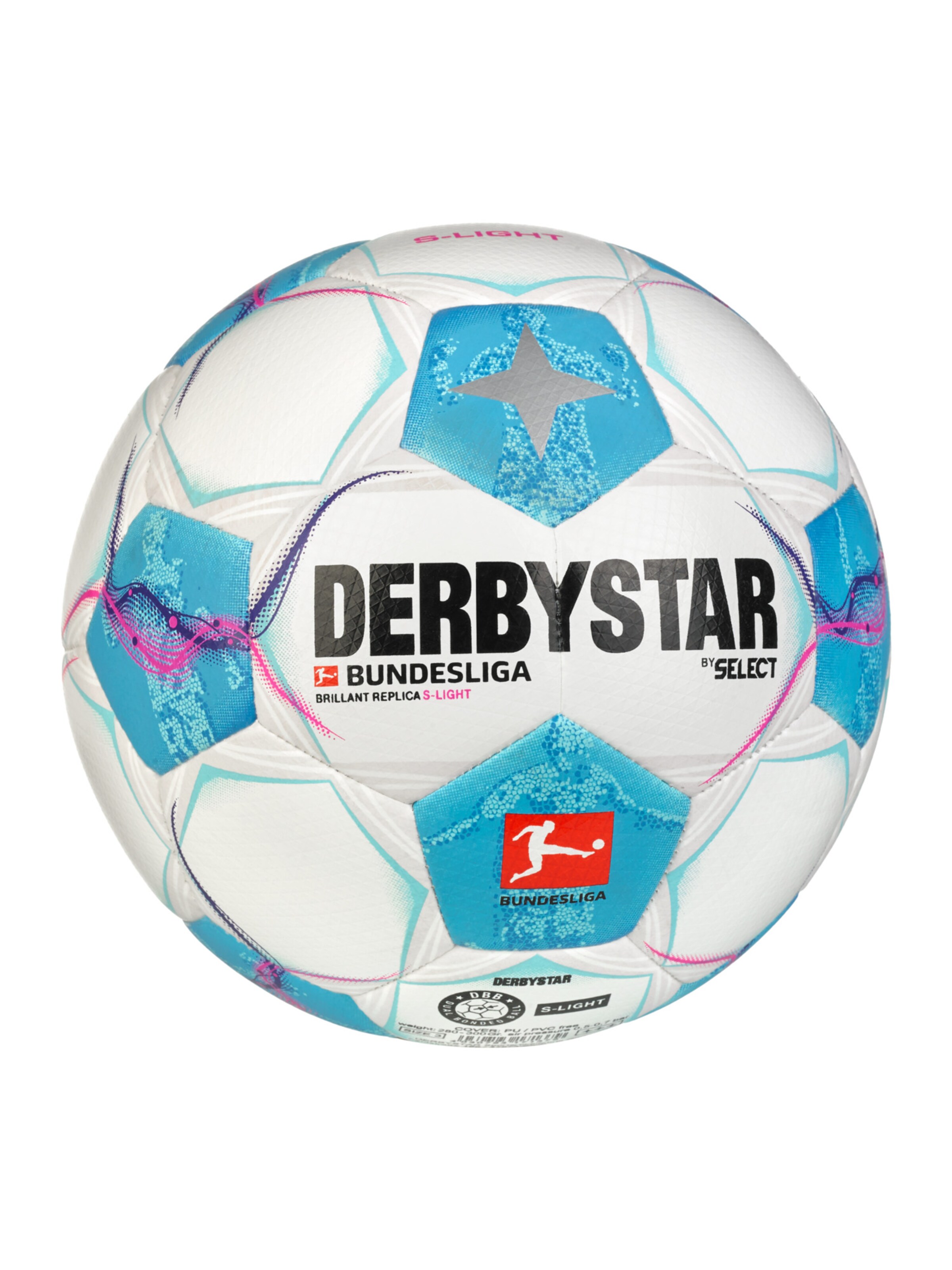 DERBYSTAR Ball in Weiß: Vorderseite
