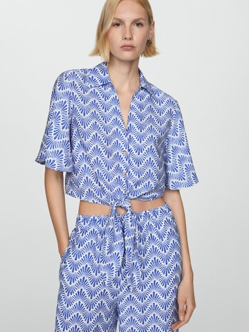 MANGO Bluse in Blau