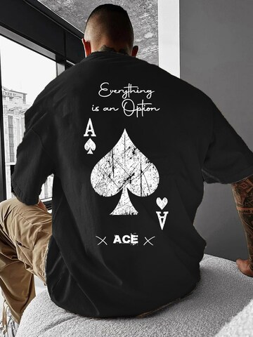RMK Shirt 'Poker ACE' in Black: front