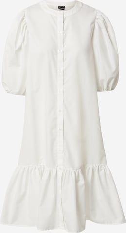 Gina Tricot Skjortklänning 'Slogan' i vit: framsida