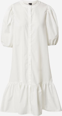 Gina Tricot - Vestido camisero 'Slogan' en blanco: frente