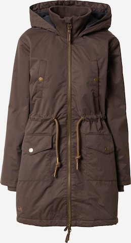 Parka mi-saison 'CRESCEND' Ragwear en marron : devant