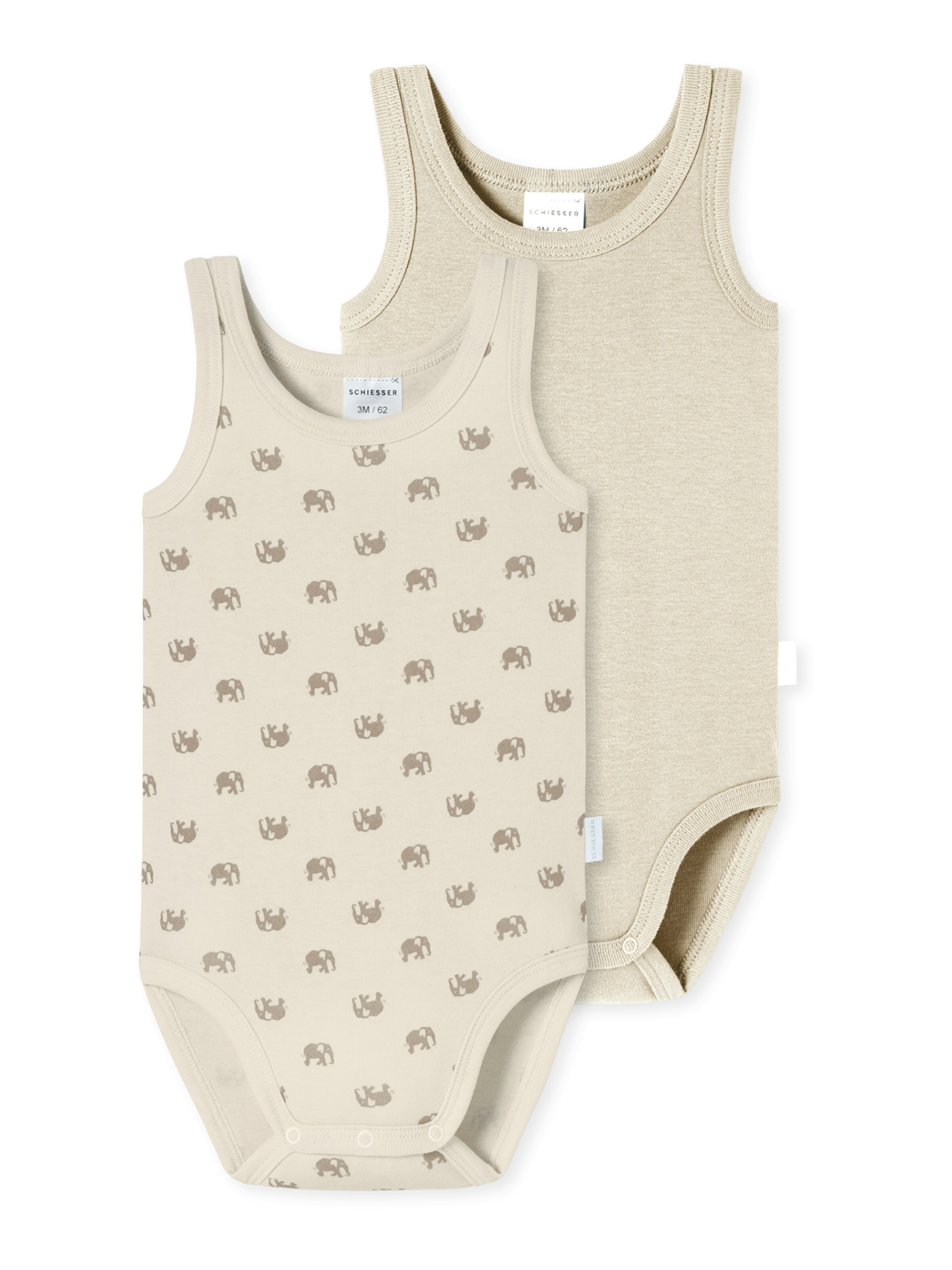 Barboteuse / body ' Nature Love  ' SCHIESSER en beige : devant