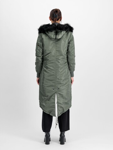 ALPHA INDUSTRIES Winter Parka 'Long Fishtail' in Green