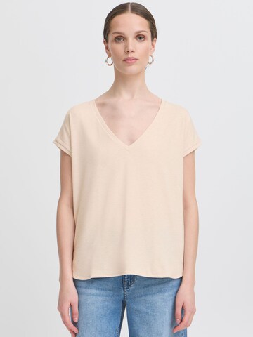 ICHI T-Shirt ' IHREBEL SS12 ' in Beige