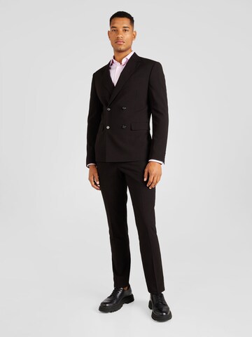 Lindbergh - Slimfit Traje en negro: frente