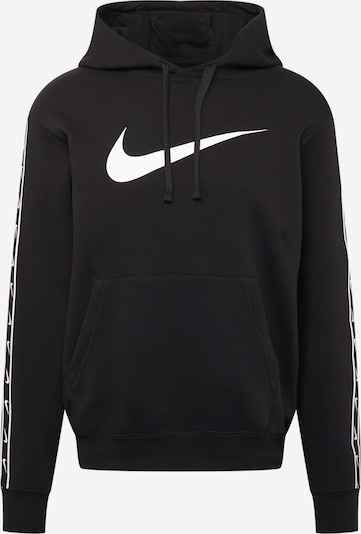 Nike Sportswear Sweatshirt 'Repeat' in de kleur Zwart / Wit, Productweergave