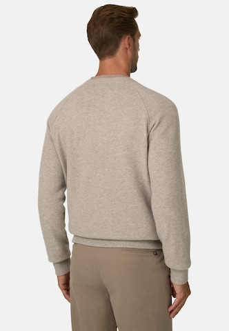 Sweat-shirt Boggi Milano en beige : derrière