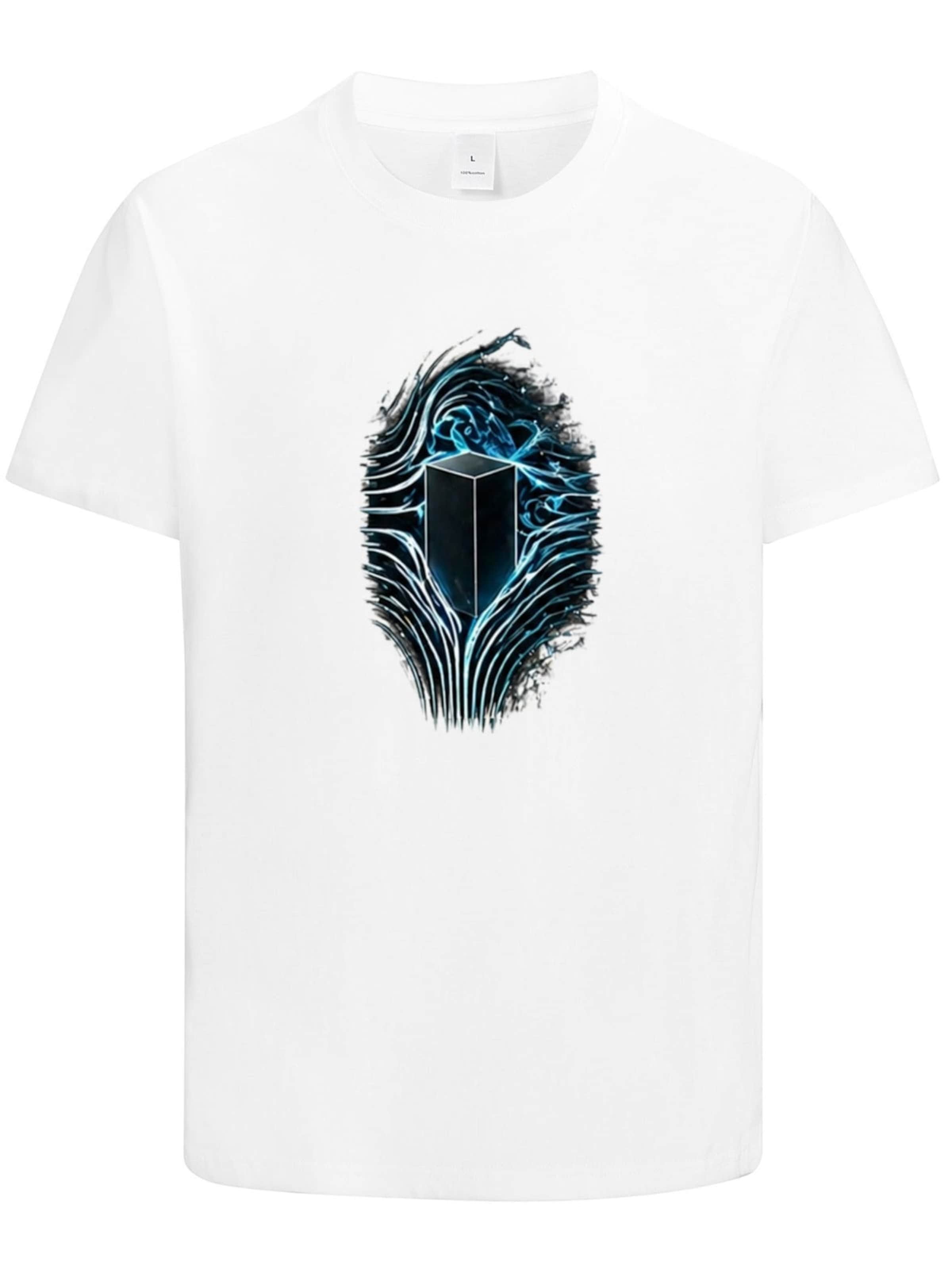 HUSKSWARE Shirt 'Grafik'‌‌‌ in Weiß: Vorderseite