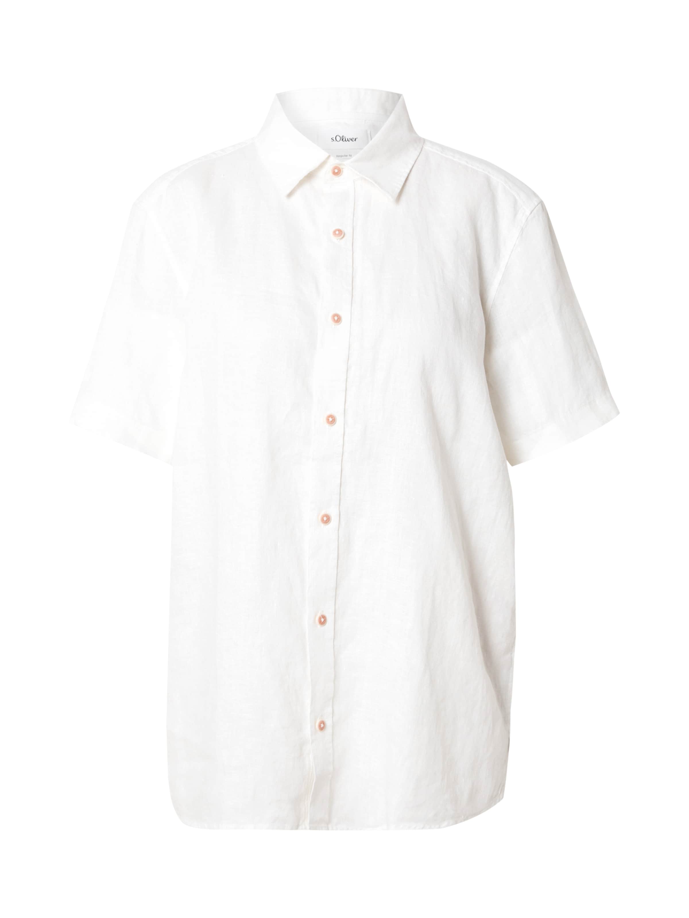 s.Oliver Regular fit Πουκάμισο σε λευκό: μπροστά