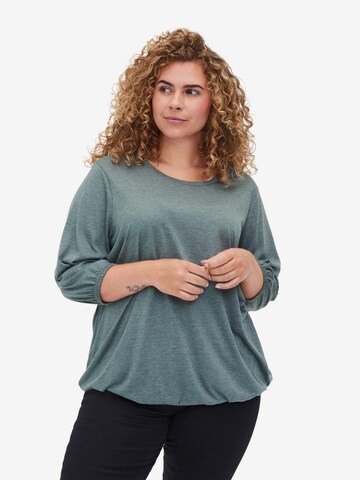 Zizzi Blouse 'Vlone' in Groen: voorkant