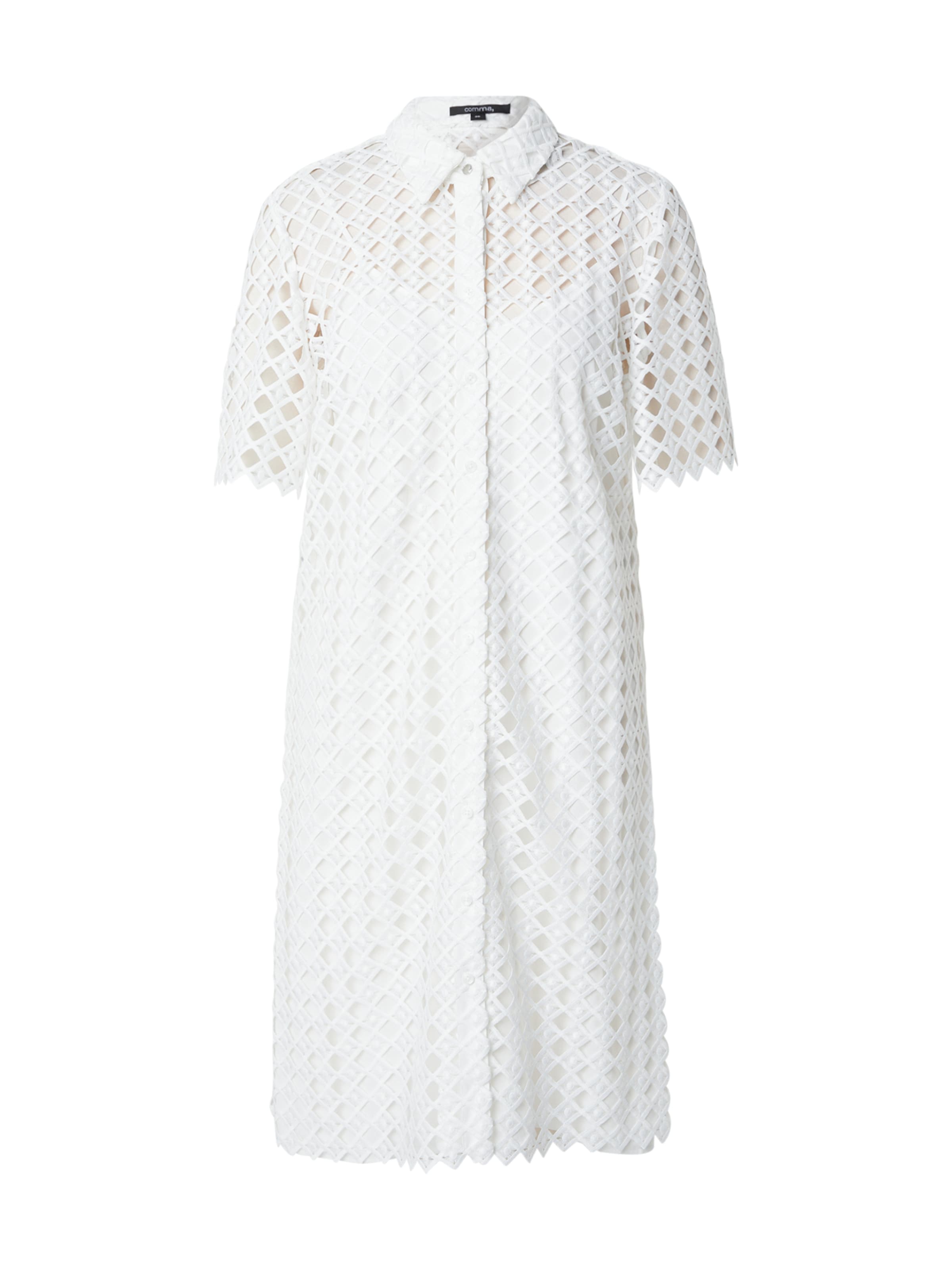COMMA Платье-рубашка в Белый: спереди
