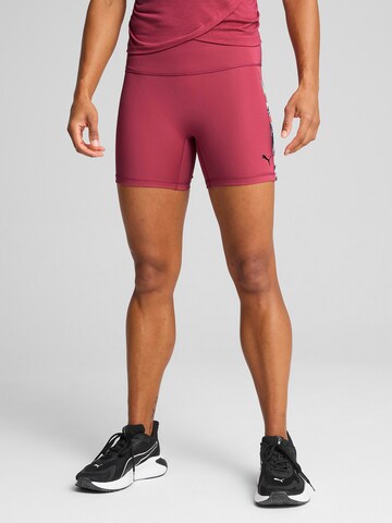 PUMA Skinny Sports trousers in Purple: front