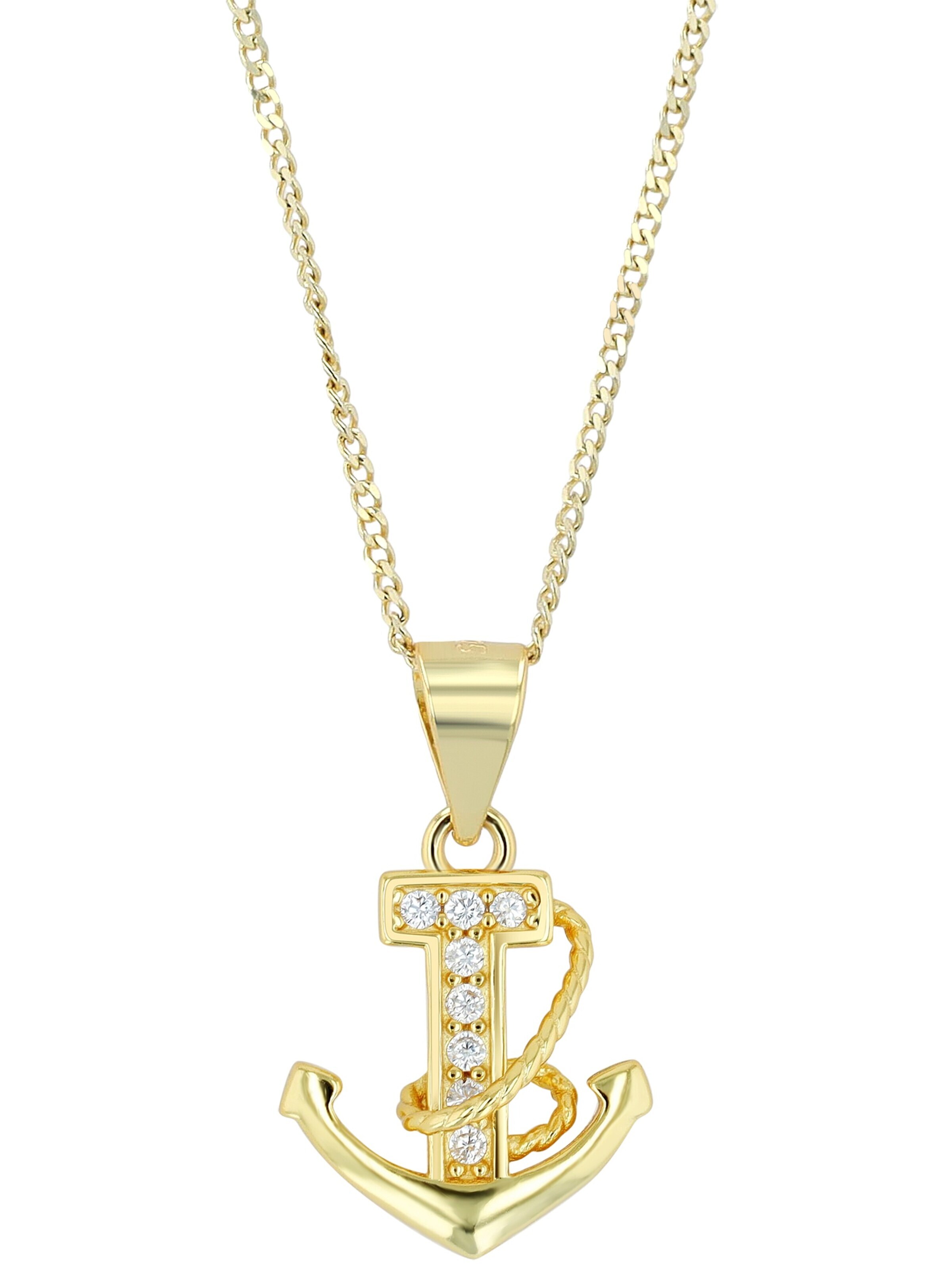 Akzent Pendant '"Tono" aus 925 Sterlingsilber, rhodiniert, langlebig' in Gold