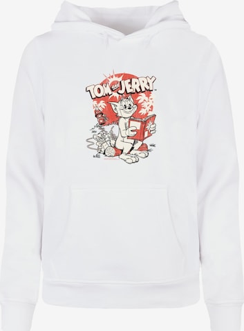 Sweat-shirt 'Tom And Jerry - Rocket Prank' ABSOLUTE CULT en blanc : devant