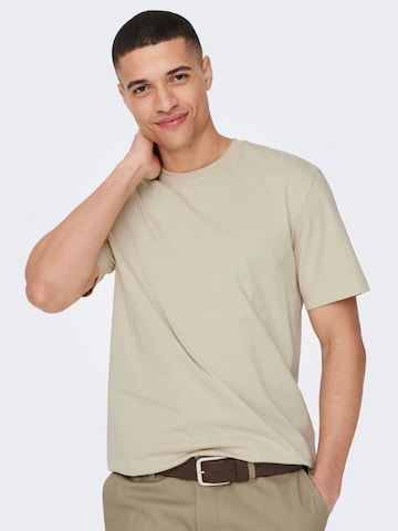 T-Shirt 'Max' Only & Sons en beige