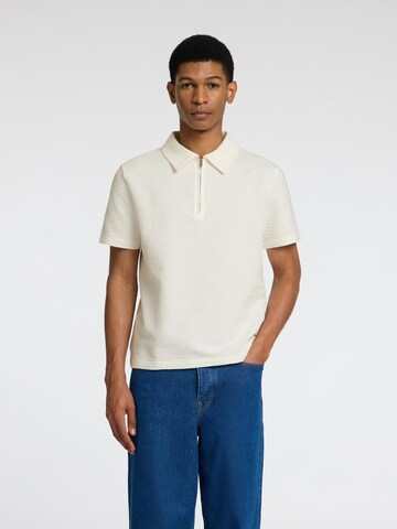 T-Shirt SELECTED en blanc : devant