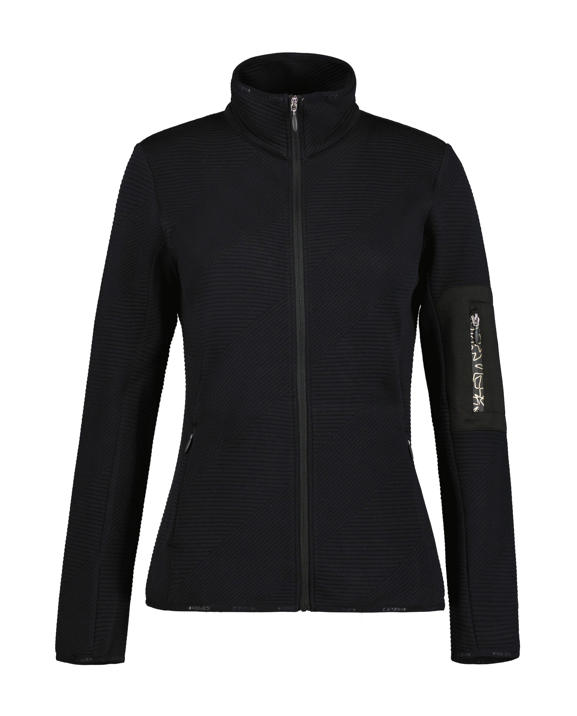 ICEPEAK Funktionsfleecejacke in Schwarz: Vorderseite