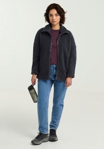 JACK WOLFSKIN Athletic Fleece Jacket in Blue